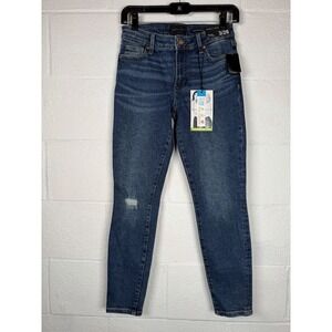 Kendall + Kylie Ultra Babe Skinny ECO Jeans Women's 3/26 Dark Distressed NWT